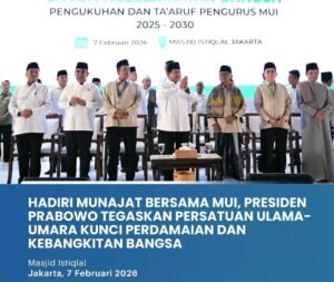 Di Masjid Istiqlal, Presiden Prabowo Serukan Peran Strategis MUI Jaga Moral dan Persatuan Bangsa