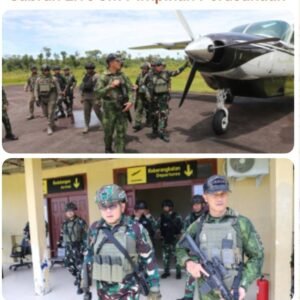 TNI Gelar Penebalan Pasukan di Bandara Korowai Batu untuk Pulihkan Jembatan Udara Papua