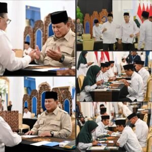 Presiden Prabowo dan Kabinet Merah Putih Tunaikan Zakat di Istana Negara